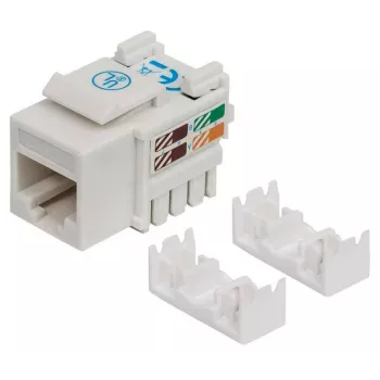Intellinet Keystone Jack, Cat6, UTP, LSA, Weiß, Flach, Weiß, RJ-45, Buchse, 22/26, Cat6