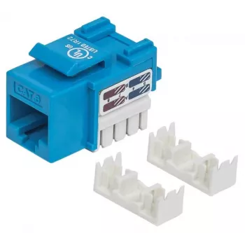 Intellinet Keystone-Buchse, Cat6, UTP, LSA, Blau, Flach, Blau, RJ-45, Buchse, 22/26, Cat6