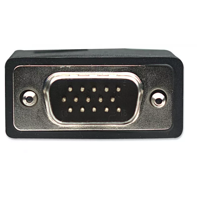 Manhattan VGA-Monitorkabel (mit Ferritkernen), 1,8 m, Schwarz, Stecker auf Stecker, HD15