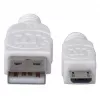 Manhattan USB-A auf Micro-USB-Kabel, 1,8 m, Stecker auf Stecker, 480 Mbit/s (USB 2.0), Hi-Speed USB, Weiß, lebenslange Garantie