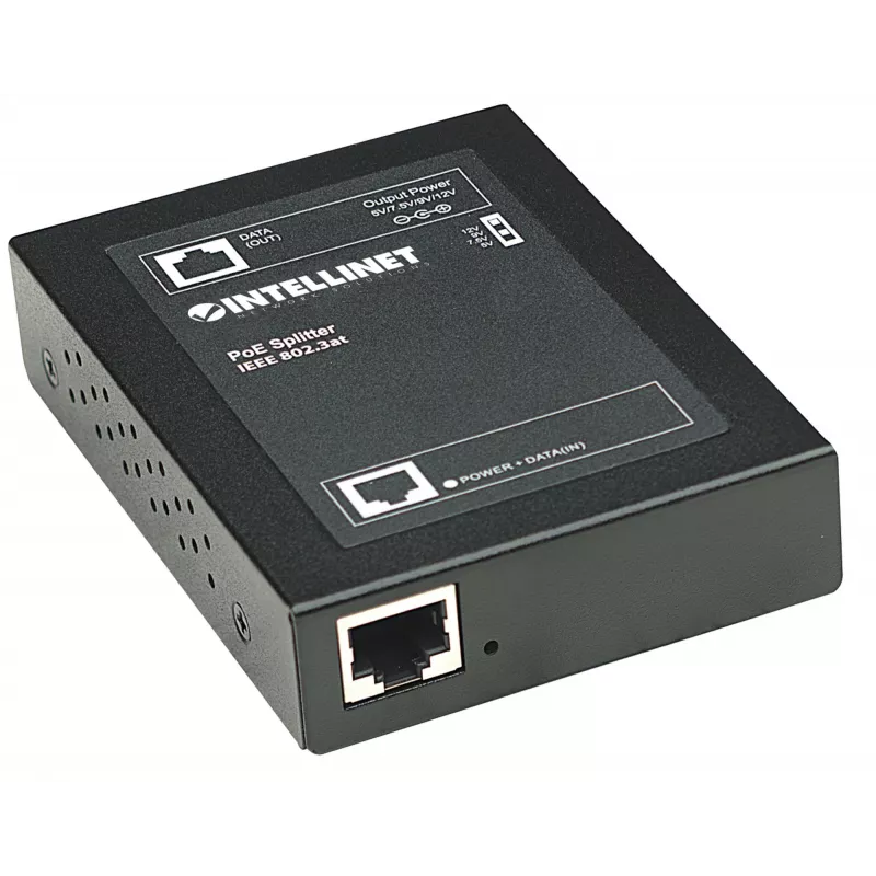 Intellinet Power over Ethernet (PoE+) Splitter, IEEE802.3at, 5, 7,5, 9 oder 12 V DC Ausgangsspannung