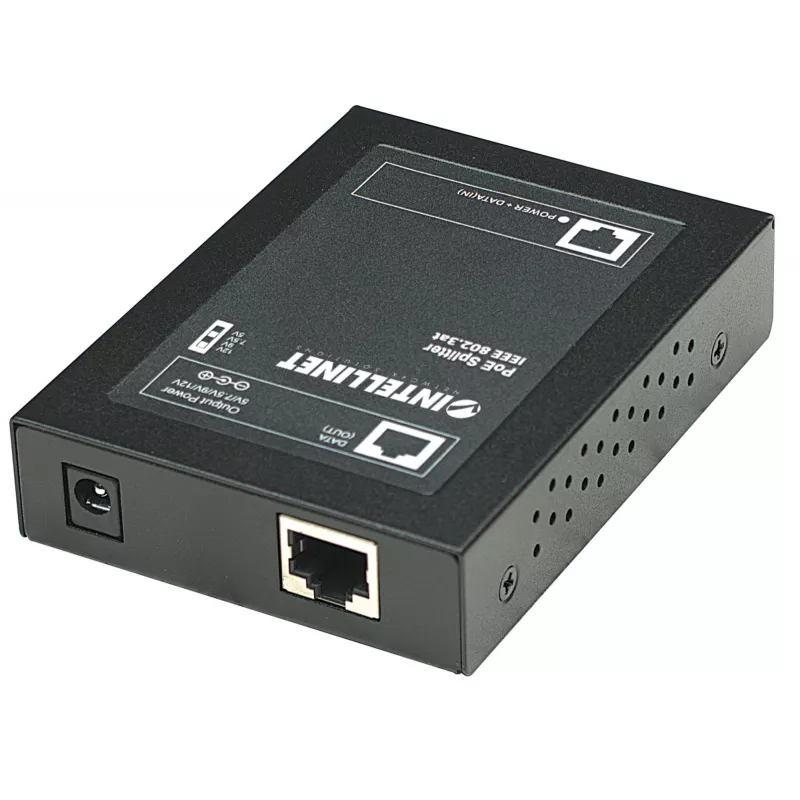 Intellinet Power over Ethernet (PoE+) Splitter, IEEE802.3at, 5, 7,5, 9 oder 12 V DC Ausgangsspannung