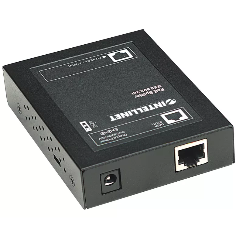 Intellinet Power over Ethernet (PoE+) Splitter, IEEE802.3at, 5, 7,5, 9 oder 12 V DC Ausgangsspannung