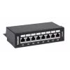 Intellinet Patch Panel, Cat6a, FTP, 8-Port, Desktop, geschirmt, 90° Top-Entry LSA-Leisten, Schwarz