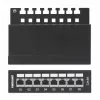 Intellinet Patch Panel, Cat6a, FTP, 8-Port, Desktop, geschirmt, 90° Top-Entry LSA-Leisten, Schwarz
