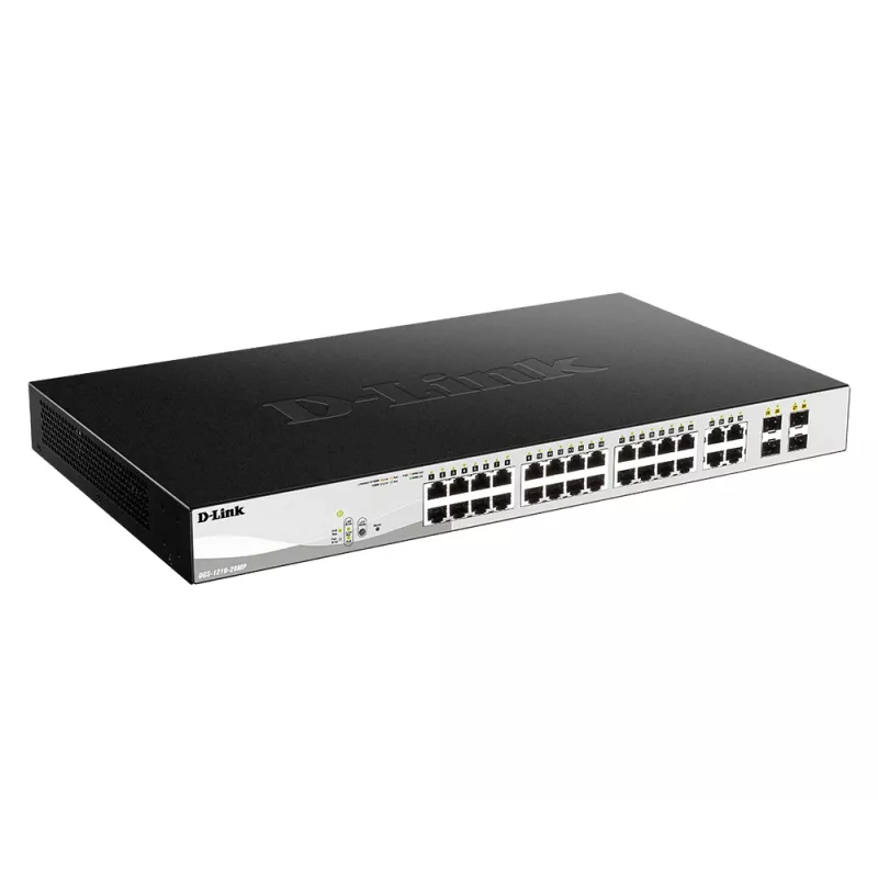 D-Link 28-Port Gigabit PoE Smart Managed Switch inklusive 4 Combo-Ports