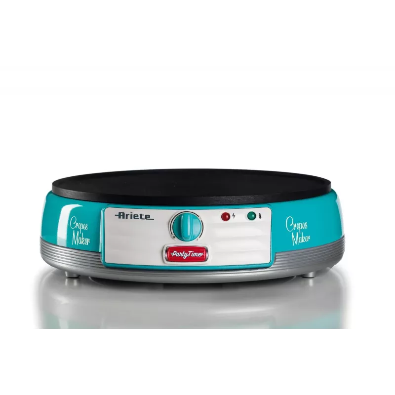 Ariete Maker Elektroplatte für Crêpes, 1000 W, antihaftbeschichtet, Blau