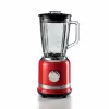 Ariete Moderna Roter Mixer mit Glaskrug, Tischmixer, 1,5 L, Pulsfunktion, Eiscrushen, 1000 W, Rot