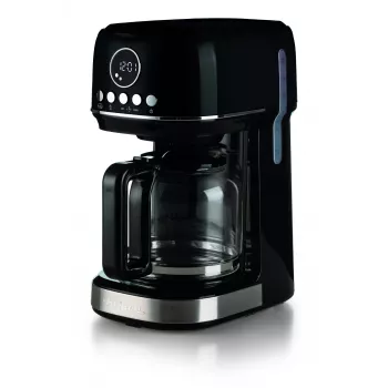 Ariete 1396 Moderna Filterkaffeemaschine, American Coffee, 15 Tassen Kapazität, Heizplatte, LCD-Anzeige, herausnehmbare und waschbare Filter, Schwarz