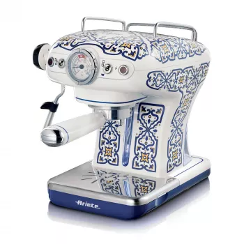 Ariete 1389 Capri Kaffeemaschine, 850 W, Tankinhalt 0,9 l, Filter für 1 oder 2 Tassen, Abtropfschale, Milchaufschäumer