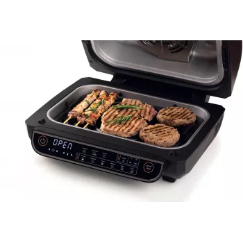 Ariete 4635 Air Fryer Grill, Heißluftfritteuse und Grill, Steakgrill, 1700 W, Kapazität 8 l, Frittieren und Grillen, 8 Garfunktionen, Timer, Schwarz
