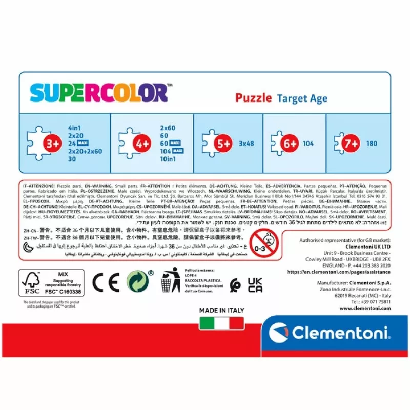 Clementoni Supercolor Gabby’s Dollhouse Puzzle 30 Stück Cartoons