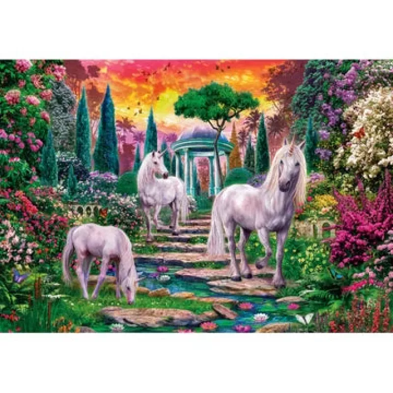 Clementoni Classical garden unicorns Puzzle 2000 Stück Tiere