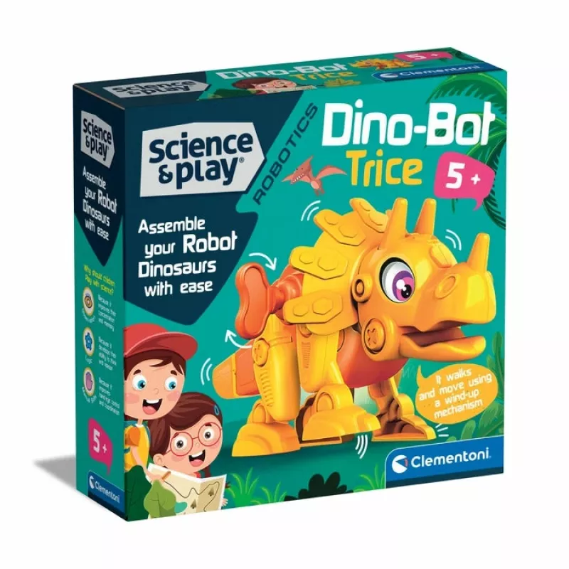 Clementoni Dino Bot Triceratops Junior, Roboterdinosaurier, 5 Jahre