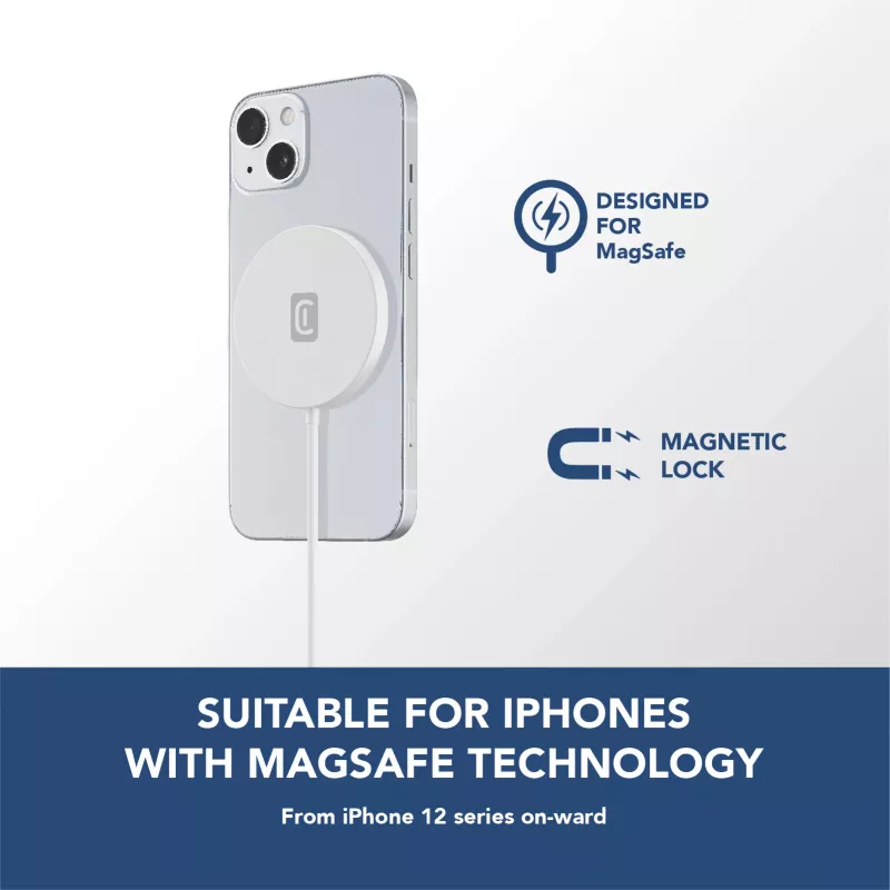 Cellularline Mag – kabelloses Ladegerät, kabellose Ladestation für MagSafe-System