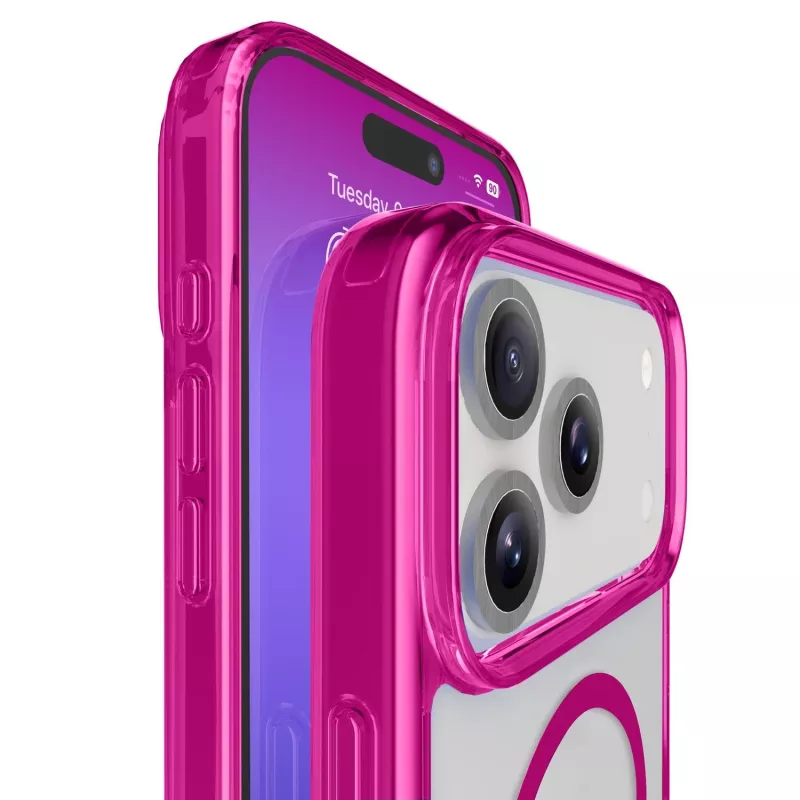 Cellularline Iconic Mag - iPhone 17 Pro Transparente Hülle mit farbigen Rändern, kompatibel mit dem MagSafe-Ökosystem