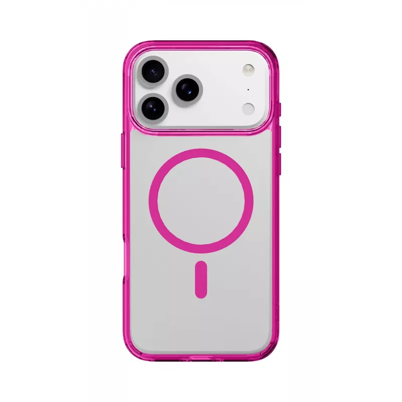 Cellularline Iconic Mag - iPhone 17 Pro Transparente Hülle mit farbigen Rändern, kompatibel mit dem MagSafe-Ökosystem