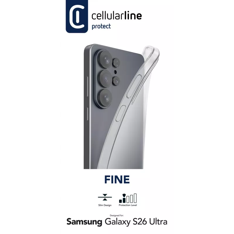 Cellularline Fine - Galaxy S26 Ultra, Cover, Samsung, Galaxy S26 Ultra, 17.5 cm (6.9 inch), Transparent