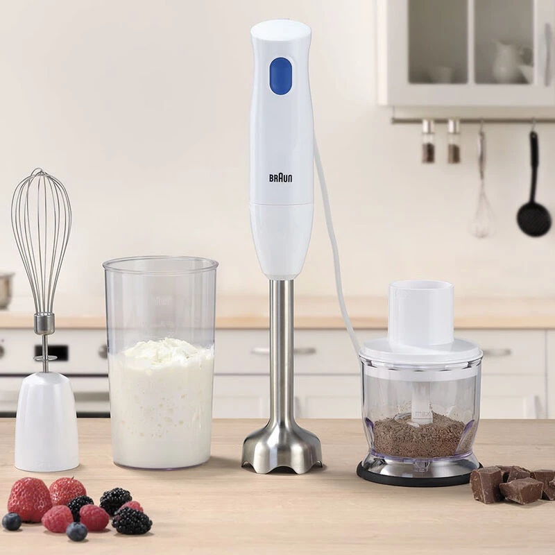 Braun MultiQuick 1 MQ10.202M WH 0,6 L Stabmixer 450 W Edelstahl, Weiß