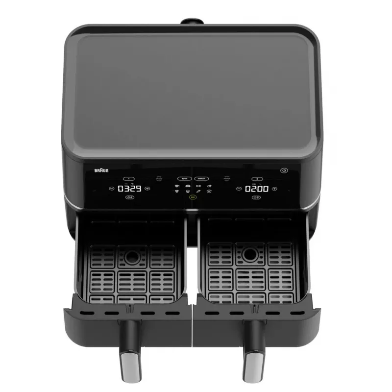 Braun TD 5030I BK Doppel 10 L Standgerät 2400 W Heißluftfritteuse Schwarz, Silber