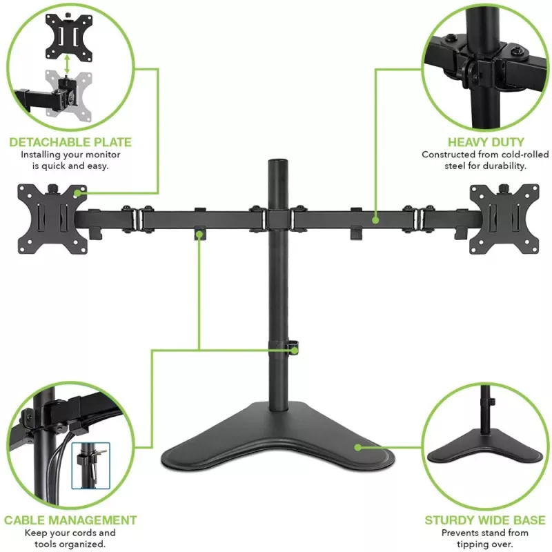 Techly ICA-LCD 2524 Monitorhalterung / -ständer 81,3 cm (32 Zoll) Tisch Schwarz