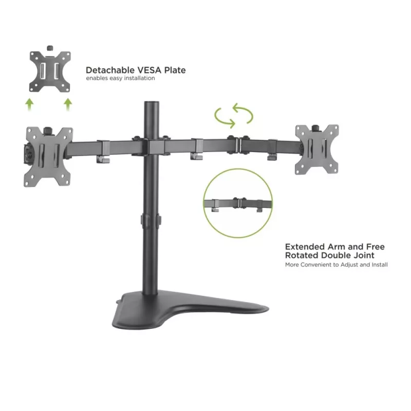 Techly ICA-LCD 2524 Monitorhalterung / -ständer 81,3 cm (32 Zoll) Tisch Schwarz
