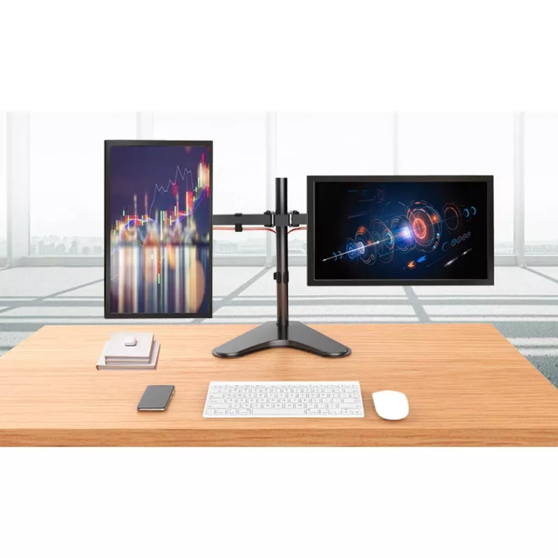 Techly ICA-LCD 2524 Monitorhalterung / -ständer 81,3 cm (32 Zoll) Tisch Schwarz
