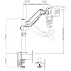 Techly ICA-LCD 515B Monitorhalterung / Ständer 81,3 cm (32 Zoll) Schreibtisch Schwarz