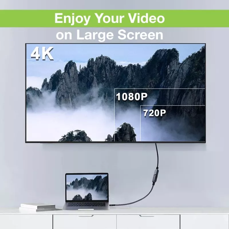 Techly HDMI High Speed mit Ethernet-Verlängerungskabel 4K 60 Hz Stecker/Buchse 5,0 m