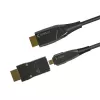 Techly HDMI A/A Micro HDMI AOC Glasfaserkabel 4K 50m, 50 m, HDMI Typ A (Standard), HDMI Typ D (Micro), 3D, 18 Gbit/s, Schwarz