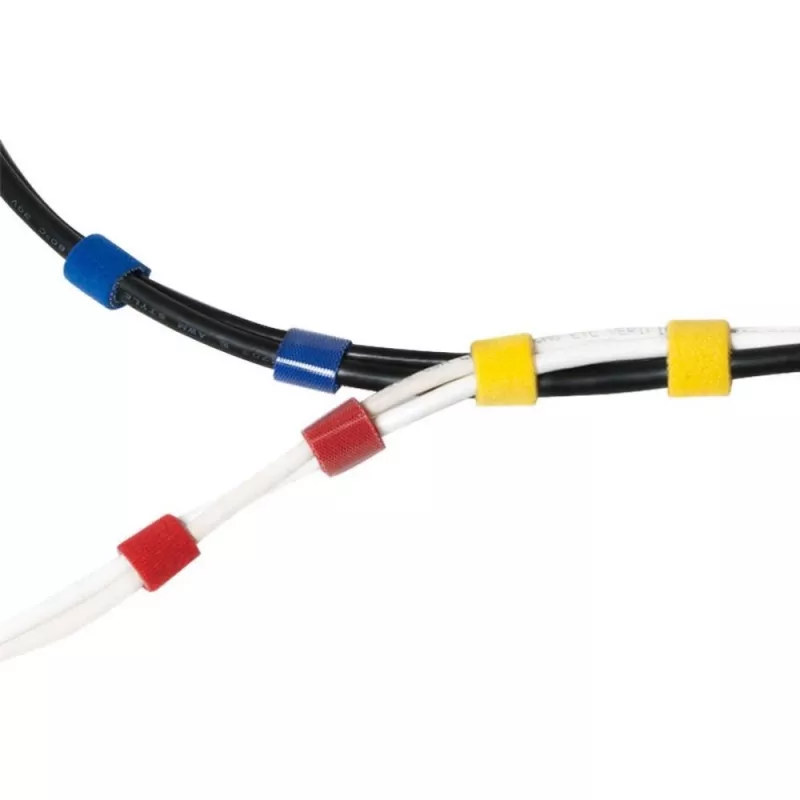 Techly Klettband-Rolle Kabelmanagement Länge 10 m Breite 20 mm Schwarz