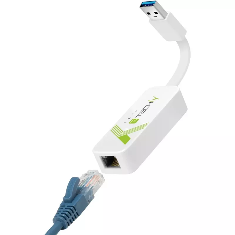 Techly IDATA USB-ETGIGA-3A USB 3.0 Gigabit-Ethernet-Netzwerkadapter