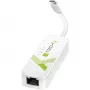 Techly USB 3.1 Type-C auf RJ45 Gigabit Ethernet Adapter, Weiß