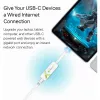 Techly USB 3.1 Type-C auf RJ45 Gigabit Ethernet Adapter, Weiß