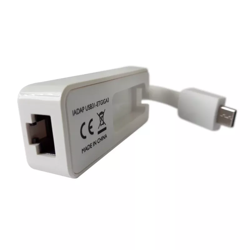 Techly USB 3.1 Type-C auf RJ45 Gigabit Ethernet Adapter, Weiß