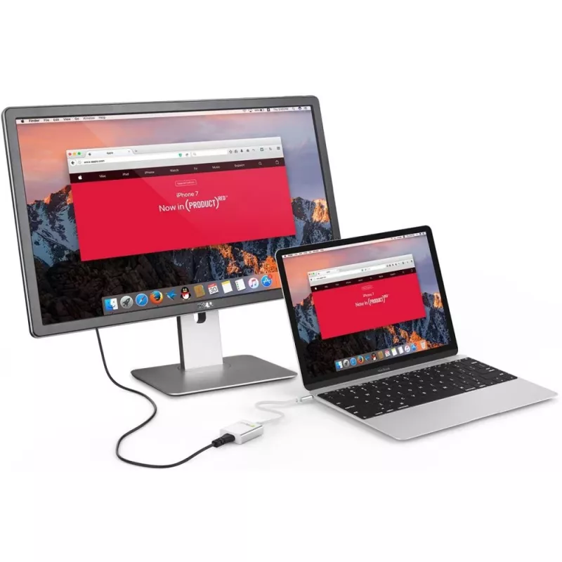 Techly Konverterkabel Adapter USB 3.1 Typ C auf HDMI 1.4, 3.2 Gen 2 (3.1 Gen 2), USB Typ-C, HDMI-Ausgang