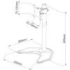Techly ICA-LCD 2500 Monitorhalterung/-ständer 68,6 cm (27 Zoll) Schreibtisch Schwarz