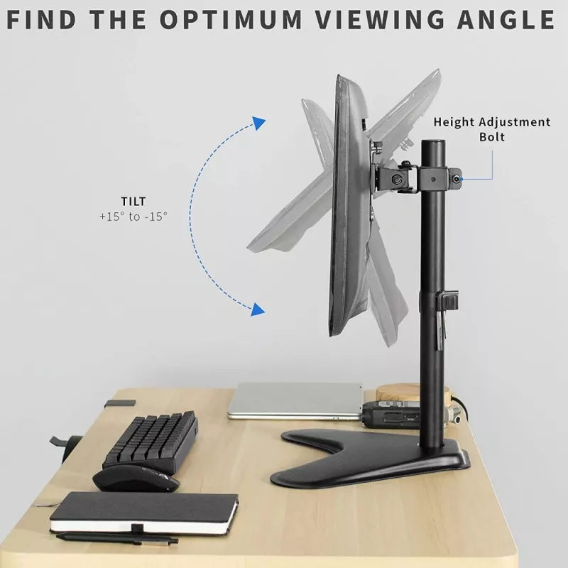 Techly ICA-LCD 2500 Monitorhalterung/-ständer 68,6 cm (27 Zoll) Schreibtisch Schwarz