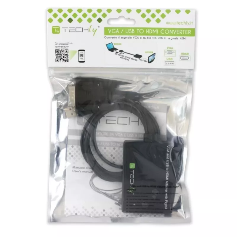 Techly Kabelkonverter SVGA und Audio auf HDMI IDATA HDMI-VGA3