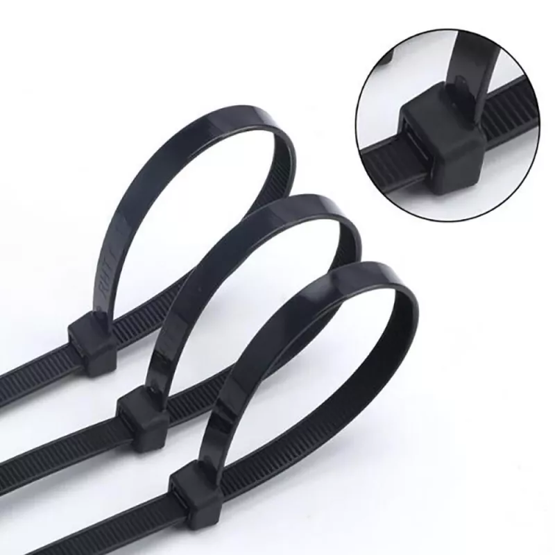 Techly Kabelbinder Nylon Patch 100X2,5 mm 100 Stück Schwarz ISWT-10025-BK