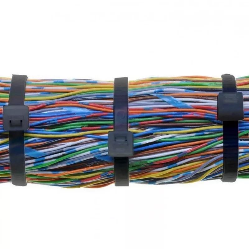 Techly ISWT-14235-BK Nylon-Kabelbinder, 142 x 3,5 mm, 100 Stück, Schwarz