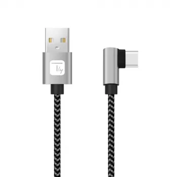 Techly ICOC MU2AC9-005-AL USB-Kabel USB 2.0 0,5 m USB A USB C Schwarz, Grau