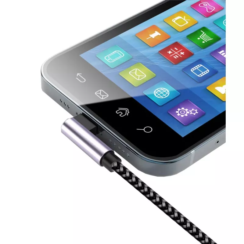 Techly ICOC MU2AC9-020-AL USB-Kabel USB 2.0 2 m USB A USB C Grau, Schwarz