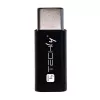 Techly IADAP USBC-MBKT Kabel-Gender-Changer Micro-USB Schwarz