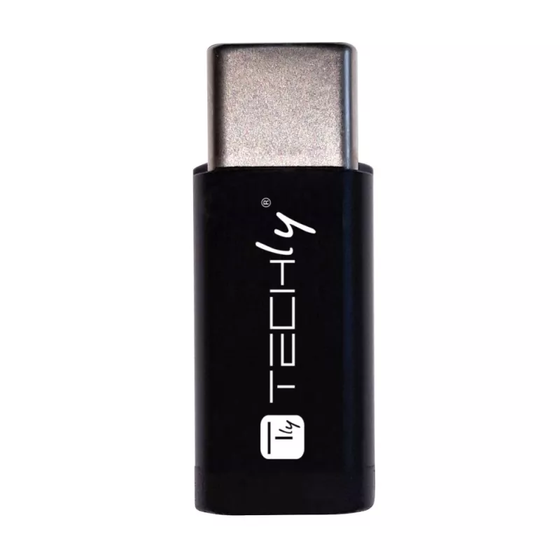 Techly IADAP USBC-MBKT Kabel-Gender-Changer Micro-USB Schwarz