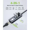 Techly IDATA USB-ETGIGA3AA Laptop-Dock/Port-Replikator Kabelgebunden USB 3.2 Gen 1 (3.1 Gen 1) Typ-A Schwarz, Silber