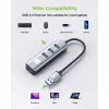 Techly IDATA USB-ETGIGA3AA Laptop-Dock/Port-Replikator Kabelgebunden USB 3.2 Gen 1 (3.1 Gen 1) Typ-A Schwarz, Silber