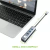Techly IDATA USB-ETGIGA3CA Laptop-Dock/Port-Replikator kabelgebunden USB 3.2 Gen 1 (3.1 Gen 1) Typ-A + Typ-C Schwarz, Silber