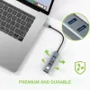 Techly IDATA USB-ETGIGA3CA Laptop-Dock/Port-Replikator kabelgebunden USB 3.2 Gen 1 (3.1 Gen 1) Typ-A + Typ-C Schwarz, Silber