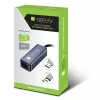 Techly IDATA USB-ETGIGA-CA Laptop-Dockingstation/Port-Replikator Kabelgebunden USB 3.2 Gen 1 (3.1 Gen 1) Typ-C Schwarz, Silber
